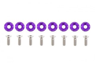 Śrubki ozdobne M6x1.0 15mm D1 Purple