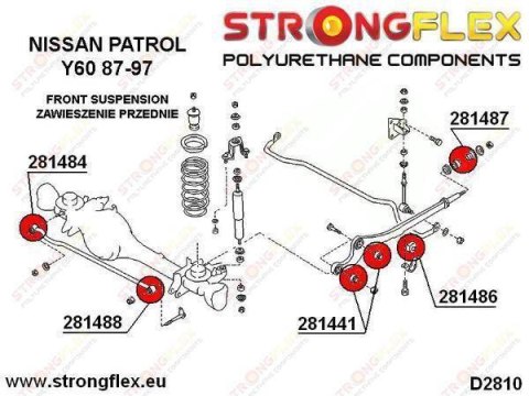 Tuleja drążka panharda mocowanie mostu 26mm SPORT