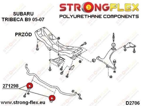 Tuleja stabilizatora przedniego 25mm SPORT