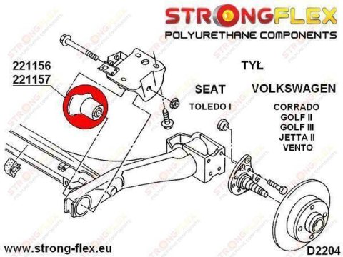 Tuleja tylnej belki 57mm SPORT