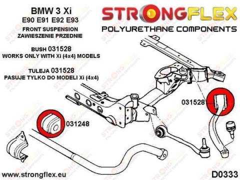 Tuleja wahacza przedniego 4x4