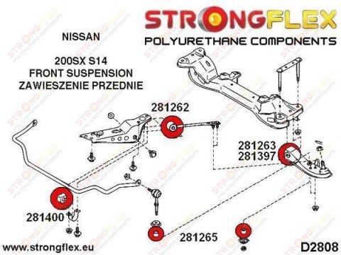 Tuleja wahacza przedniego dolnego 31.6mm SPORT