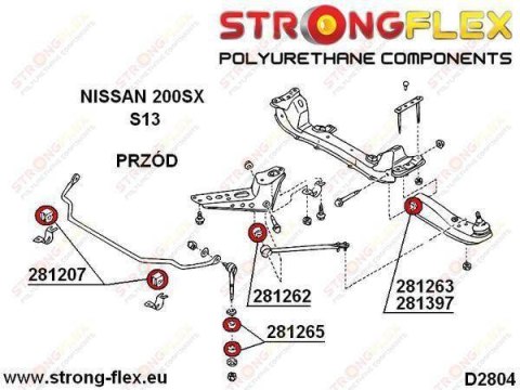 Tuleja wahacza przedniego dolnego 31.6mm SPORT