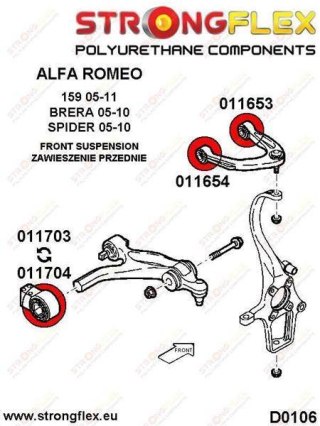 Tuleja wahacza przedniego dolnego tylna 54mm