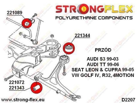 Tuleja wahacza przedniego przednia 30mm SPORT