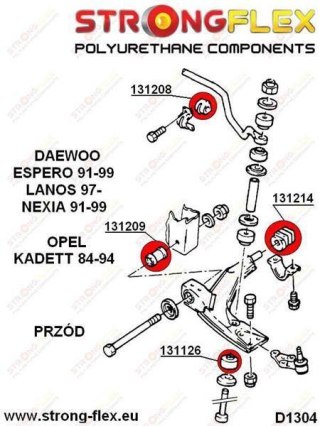 Tuleja wahacza przedniego przednia SPORT