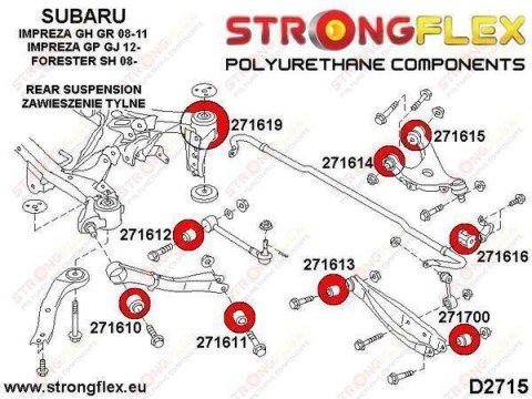 Tuleja wahacza tylnego dolnego wewnętrzna SPORT