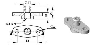 Adapter regulatora ciśnienia paliwa Turbosmart Nissan S13 S14 Subaru EJ20 EJ25