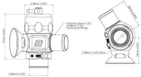 Blow Off Turbosmart Dual Port 38mm UNI