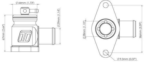 Blow Off Turbosmart Nissan R32 R33 R34 Stagea Kompact Plumb Czarny