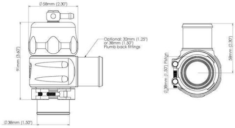 Blow Off Turbosmart Plumb Back 32mm UNI