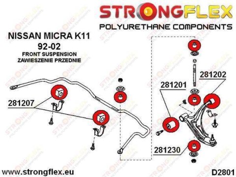 Tuleja łącznika stabilizatora przekładka SPORT