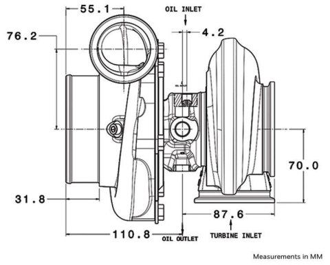 Turbosprężarka Garrett GTX3582R GEN II Reverse Rotation