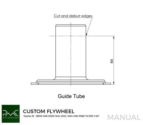 Koło zamachowe do konwersji Toyota JZ - BMW M57N HGU HGK / N54 - 184mm 7.25" (P)