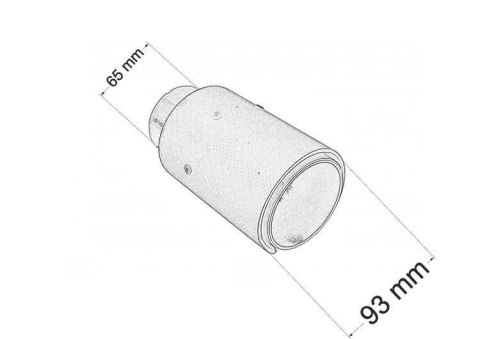 Końcówka tłumika 89mm wejście 65mm Carbon Mat