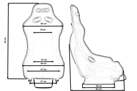 Fotel sportowy SLIDE RS carbon Black M