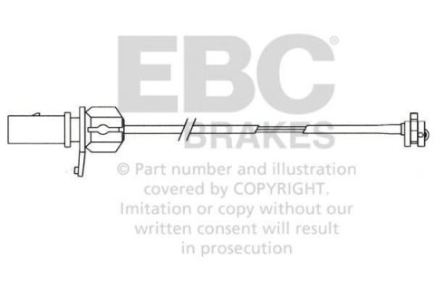 EFA110 - Czujnik zużycia klocków hamulcowych EBC Brakes VOLKSWAGEN | Passat (B5)