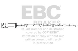 EFA116 - Czujnik zużycia klocków hamulcowych EBC Brakes OPEL | Signum | Vectra | VAUXHALL | Signum | Vectra