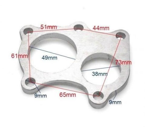 Flansza downpipe Garett GT25 GT2252 Flansza downpipe Garett GT25 GT2252