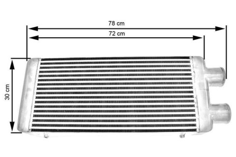 Intercooler TurboWorks 600x300x76 jednostronny