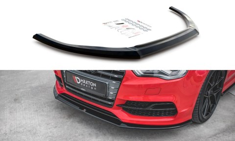 Splitter Przedni v.1 Audi S3 / A3 S-Line 8V Sedan / Cabrio - Gloss Black