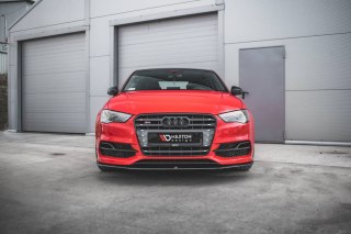 Splitter Przedni v.1 Audi S3 / A3 S-Line 8V Sedan / Cabrio - Gloss Black