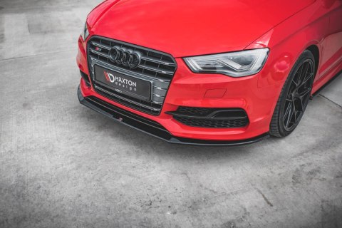 Splitter Przedni v.1 Audi S3 / A3 S-Line 8V Sedan / Cabrio - Gloss Black