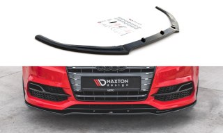 Splitter Przedni v.2 Audi S3 / A3 S-Line 8V Sedan / Cabrio - Gloss Black