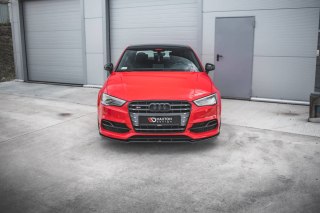 Splitter Przedni v.2 Audi S3 / A3 S-Line 8V Sedan / Cabrio - Gloss Black