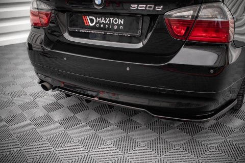 Splitter Tylny Środkowy (Z Dyfuzorem) BMW 3 Sedan E90 - Gloss Black