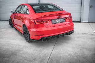 Splittery Tylne Boczne Audi S3 Sedan 8V - Gloss Black