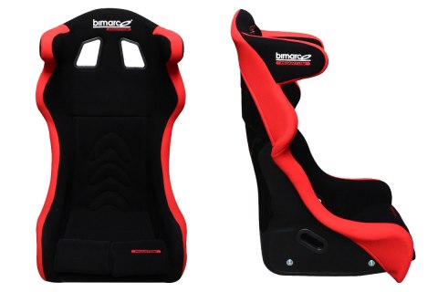 Fotel Sportowy Bimarco Phantom Welur Red-Black FIA