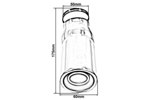 Końcówka tłumika 60mm wejście 50mm VW Bora