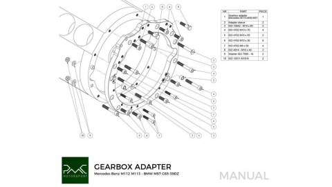 Adapter Mercedes-Benz V6 M112 V8 M113 - Manual BMW (M50-M57)