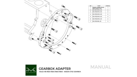 Adapter skrzyni biegów Nissan RB RB20 RB25 RBB6 RB30 - Nissan 350Z Z33 370Z Z34 CD009