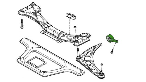 Regulowane tuleje wahacza przedniego BMW E46 "lizak" Uniball