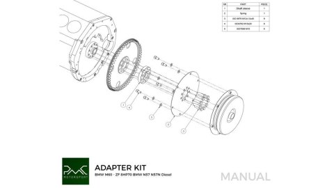 Adapter skrzyni biegów BMW E34 V8 530i 540i - BMW ZF 8HP 8HP70 8HP50