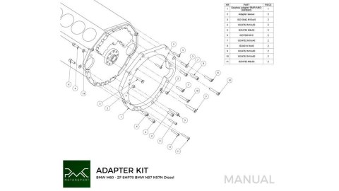 Adapter skrzyni biegów BMW E34 V8 530i 540i - BMW ZF 8HP 8HP70 8HP50