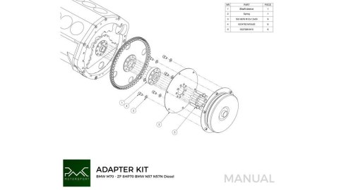 Adapter BMW V12 M70 - BMW ZF 8HP 8HP75 8HP70 8HP50