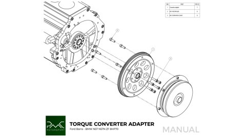 Adapter konwertera BMW ZF 8HP 8HP70 8HP50 - Ford Barra