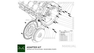 Adapter konwertera ZF 8HP70 Jaguar Diesel - GM Chevrolet V8 LS