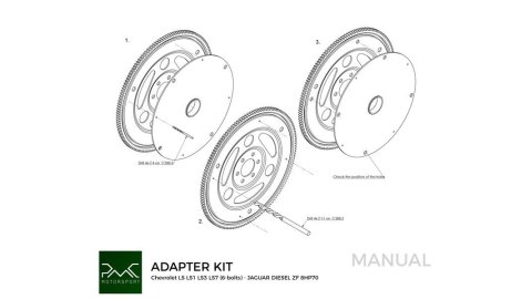 Adapter konwertera ZF 8HP70 Jaguar Diesel - GM Chevrolet V8 LS