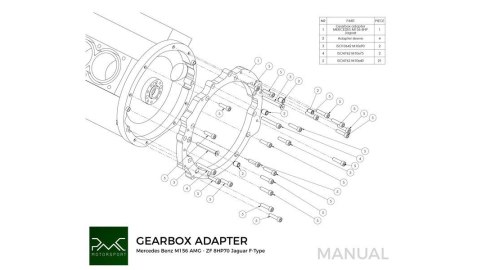 [Archiwalny] Adapter Mercedes-Benz V8 M156 - Jaguar Diesel ZF 8HP 8HP70