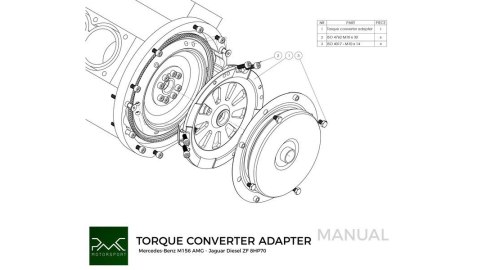 [Archiwalny] Adapter Mercedes-Benz V8 M156 - Jaguar Diesel ZF 8HP 8HP70