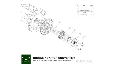 Ultralekkie Koło zamachowe Toyota JZ - BMW DCT DKG GS7D36SG V8