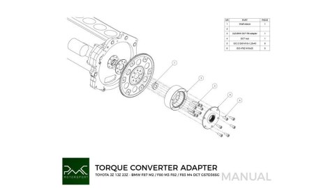 Ultralekkie Koło zamachowe Toyota JZ - BMW DCT DKG Getrag GS7D36SG N54 N55 S55 (L)