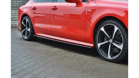 Dokładka Audi A7 C7 Facelift S-Line Progi Gloss Black