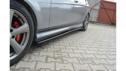 Dokładka Mercedes-Benz C W204 S204 Progi Gloss Black