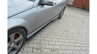 Dokładka Mercedes-Benz C W204 S204 Progi Gloss Black