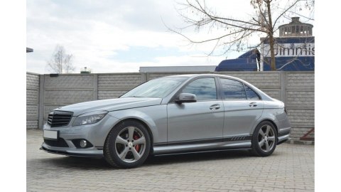 Dokładka Mercedes-Benz C W204 S204 Progi Gloss Black